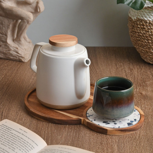 Breakfast Tray with Coaster Round - A 5