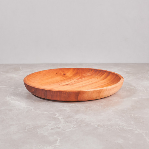 Mahogany Wooden Serving Plate Round 24.5cm - Shallow 3
