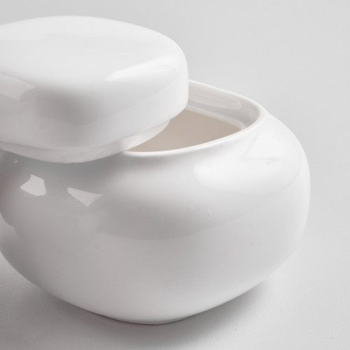 Ora White Covered Sugar Bowl 2