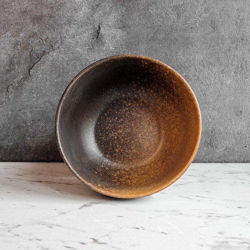 Dark Brown Salad Bowl 7" 2