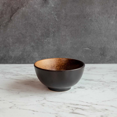 Dark Brown Miso Soup Bowl 4.5"