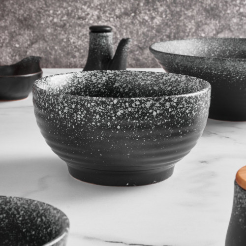 Black Kemuri Salad Bowl 7" 3