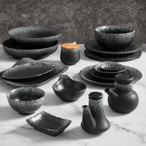 Black Kemuri Salad Bowl 7" 5