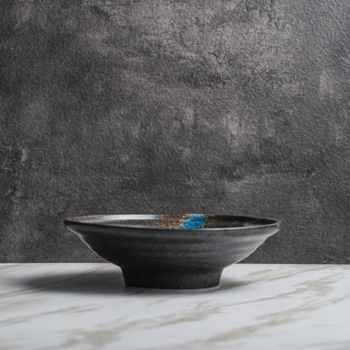 Dark Shaded Salad Bowl Uneven 9" 4