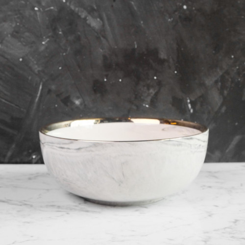 Dark Shaded Salad Bowl Uneven 9" 6