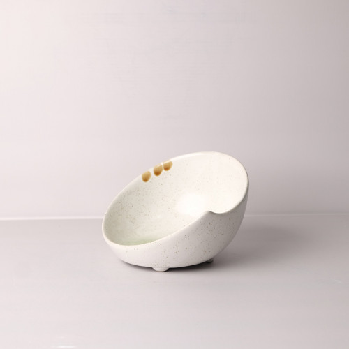 White Serene Egg Shape 6" Bowl