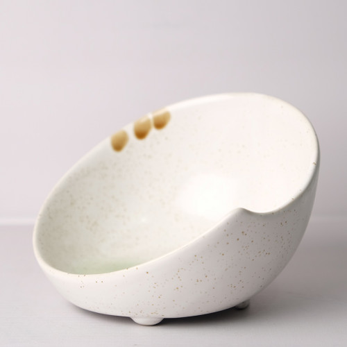 White Serene Egg Shape 6" Bowl 2