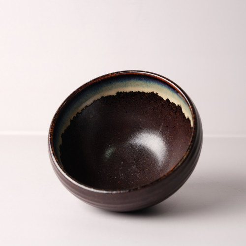 Reddish Glaze Rice Bowl 5" 2