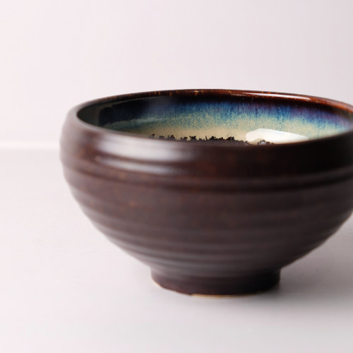 Reddish Glaze Rice Bowl 5" 3