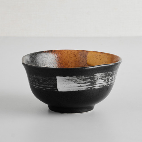 Dark Brown Fusion Rice Bowl 4.5"