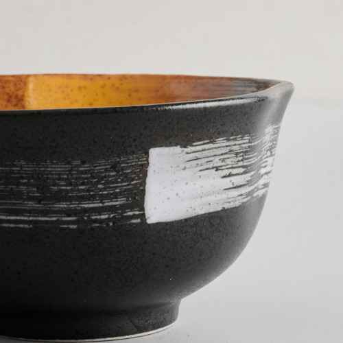 Dark Brown Fusion Rice Bowl 4.5" 2