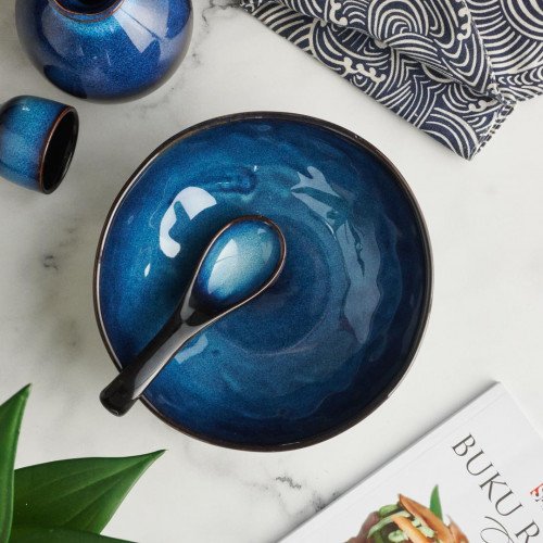 Stellar Blue Pasta Bowl 9" 5