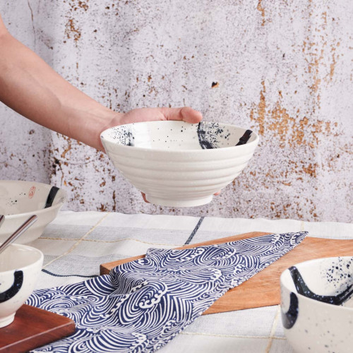 Kasumi White Ramen Bowl 8" 5