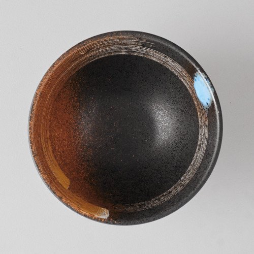 Dark Brown Fusion Miso Soup Bowl 4.5" 5