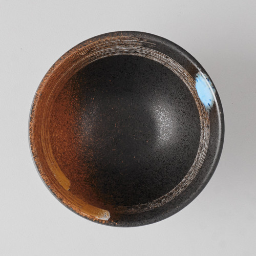 Dark Brown Fusion Miso Soup Bowl 4.5" 5