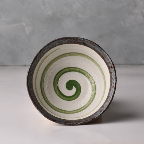Himeji Green Rice Bowl 4.5" 2