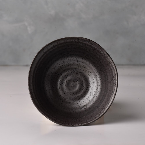 Black Embossed Rice Bowl 4.5" 2