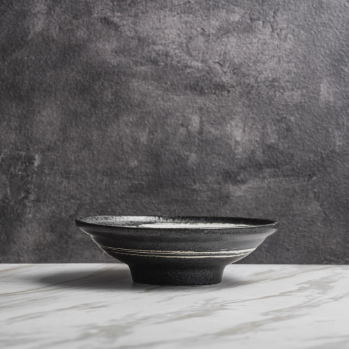 Vanity Black Noodle Bowl 8"