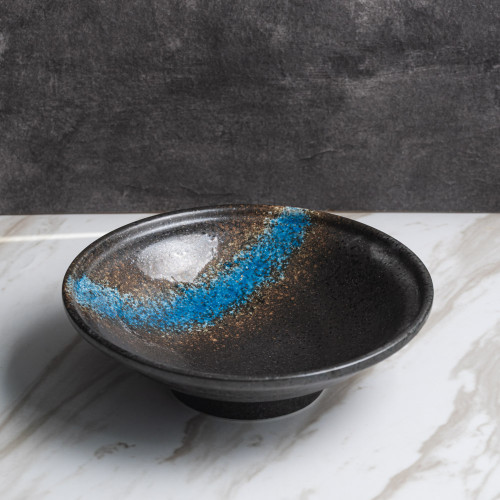 Luster Blue Noodle Bowl 8" 2