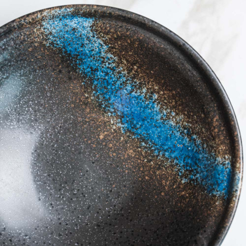 Luster Blue Noodle Bowl 8" 5