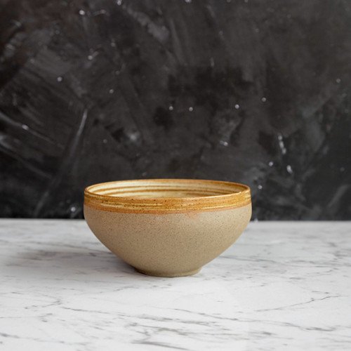 Sandblasted Brown Rice Bowl 4"