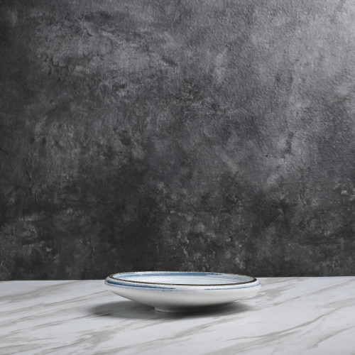 Seraphic Blue Shallow Bowl 8"