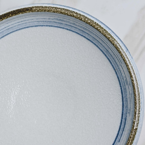 Seraphic Blue Shallow Bowl 8" 4