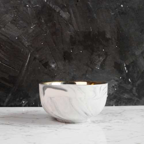 Marble Purity White Rice Bowl 4.5" 2
