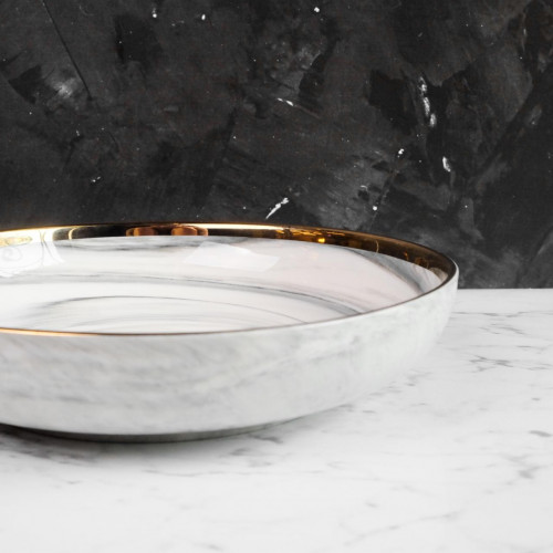 Marble Purity White Noodle Bowl 7.5" 3