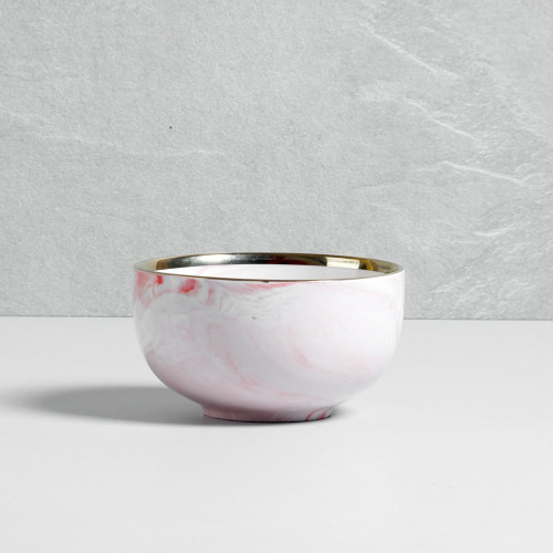 Marble Blush Rice Bowl 4.5"