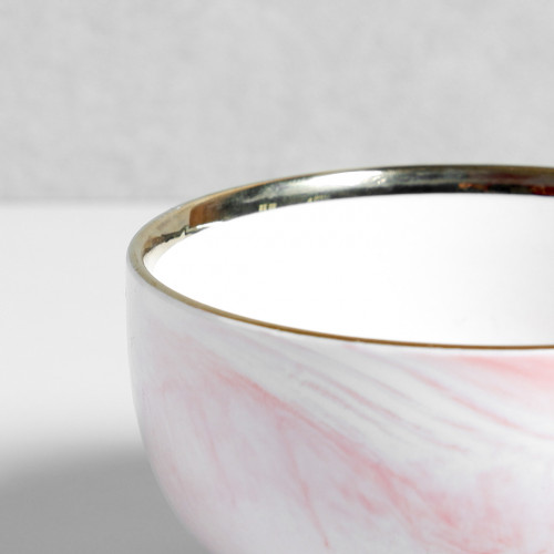 Marble Blush Rice Bowl 4.5" 2