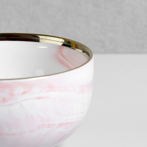 Marble Blush Rice Bowl 4.5" 3