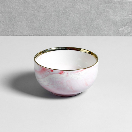 Marble Blush Rice Bowl 4.5" 4