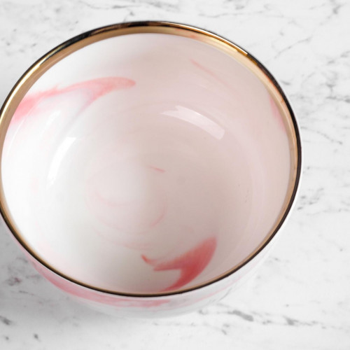 Marble Blush Personal Bowl 6" 2