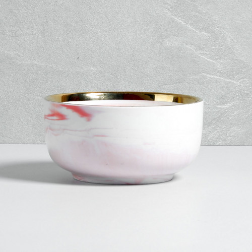 Marble Blush Salad Bowl 8"