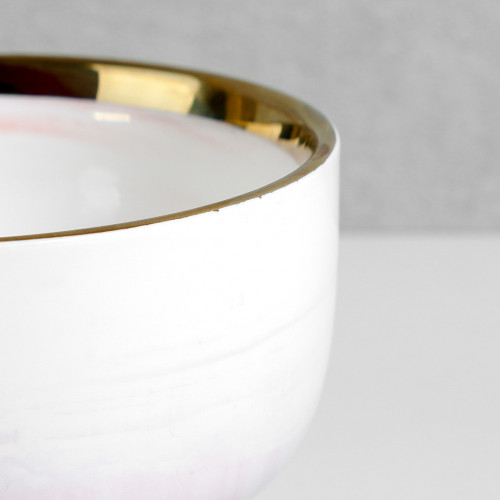 Marble Blush Salad Bowl 8" 5