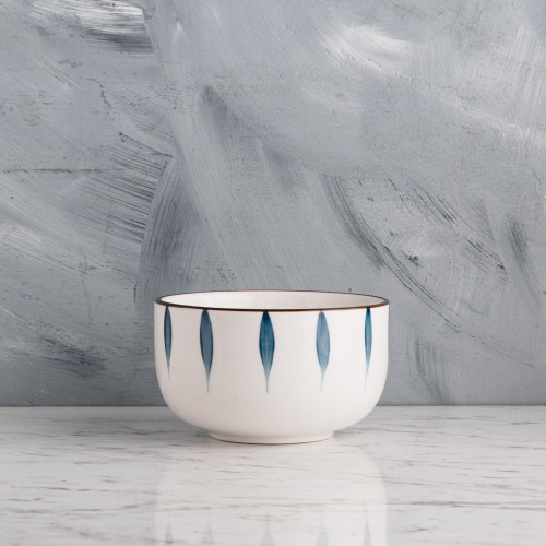 Meiji Blue Leaf Rice Bowl 4.5"