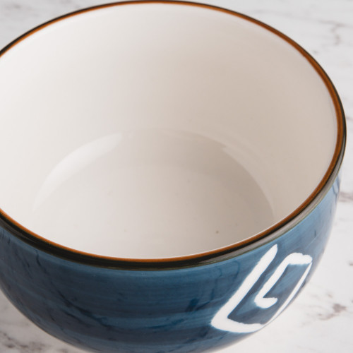 Meiji Blue Scroll Rice Bowl 4.5" 2