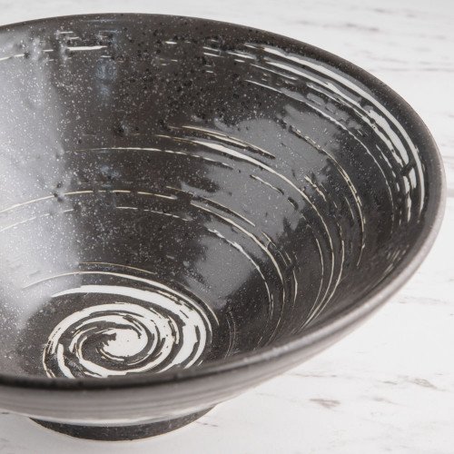 Vanity Black Ramen Bowl 8" 4