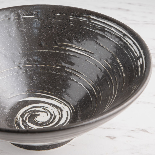 Vanity Black Ramen Bowl 8" 4