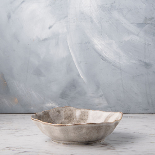 Sliver Tint Gray Square Bowl 6.8" 3