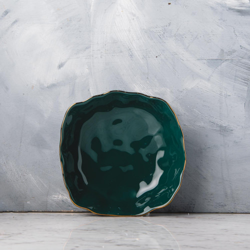 Sliver Tint Green Square Bowl 6.8"