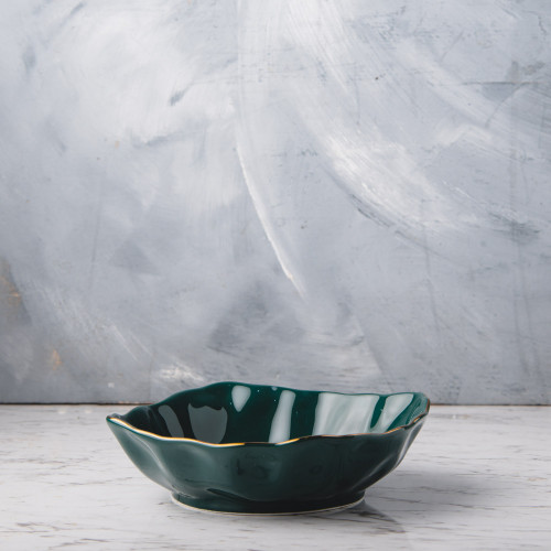 Sliver Tint Green Square Bowl 6.8" 2