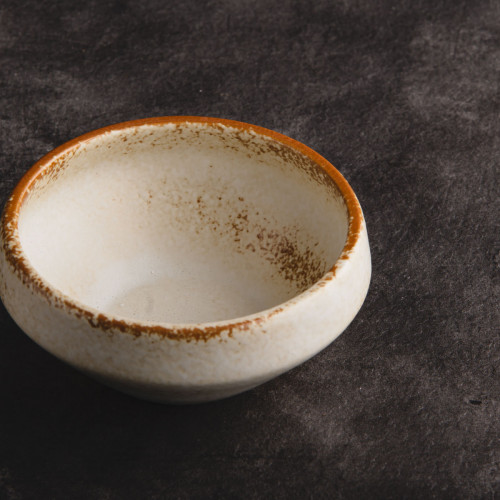 Torched Cream Rice Bowl 5" 3