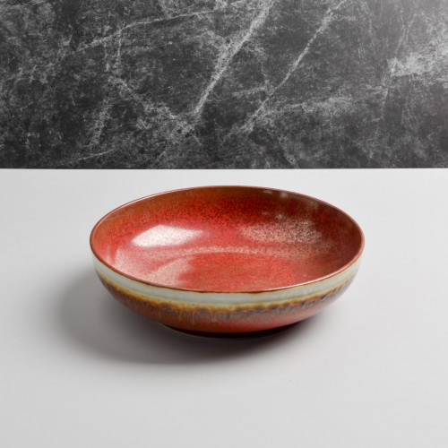 Cinnabar Red Pasta Bowl 8.5"
