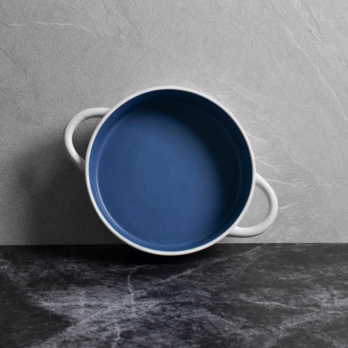 Groovy Blue Bowl with Handle 7.5" 6