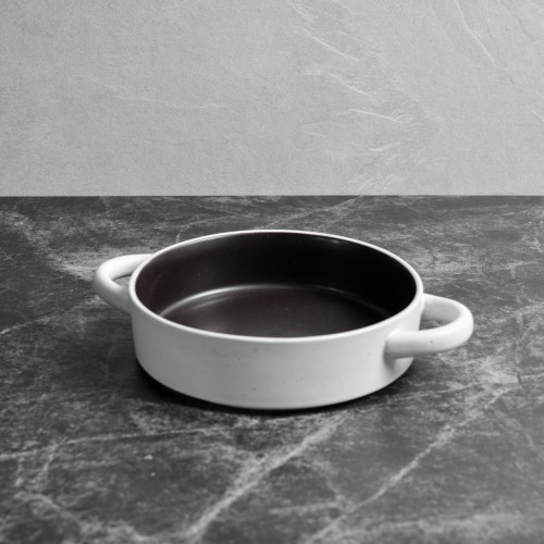 Groovy Black Bowl with Handle 7.5"