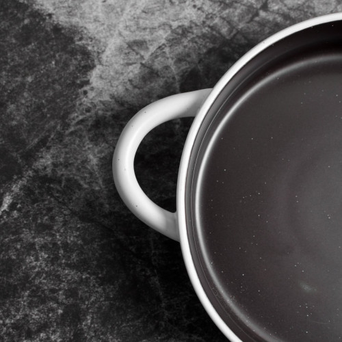 Groovy Black Bowl with Handle 7.5" 4