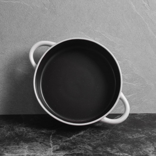 Groovy Black Bowl with Handle 7.5" 6