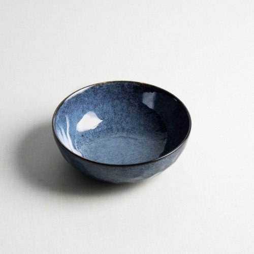 Polished Blue Salad Bowl 7" 3